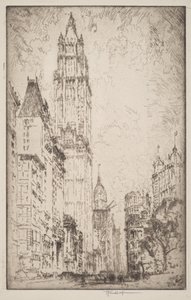 Budova Woolworth od Joseph Pennell