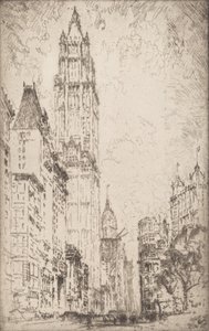The Woolworth Building, 1915. od Joseph Pennell