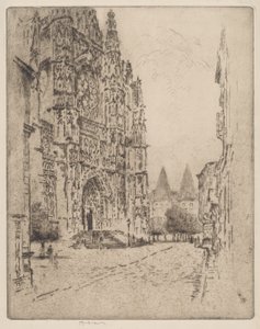 Věže biskupského paláce, Beauvais od Joseph Pennell