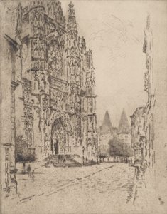 Věže biskupského paláce, Beauvais, 1907. od Joseph Pennell