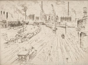Tracks, Oberhausen, 1910. od Joseph Pennell