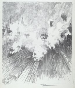 Train Yard, St. Louis od Joseph Pennell