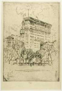 Union Square a Bank of Metropolis od Joseph Pennell