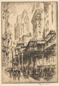 Bez názvu (The El) od Joseph Pennell