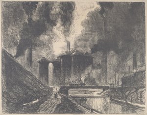 Pracovní hrady, Wolverhampton od Joseph Pennell