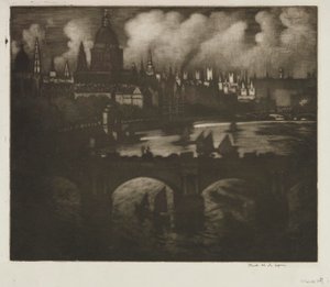 Wrenovo město od Joseph Pennell