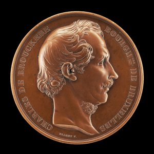 Charles de Brouckère, 1796-1860, starosta Bruselu 1848 [avers], 1854. od Joseph Pierre Braemt