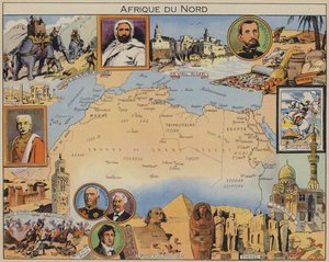 Severní Afrika (barevná litografie) od Joseph Porphyre Pinchon