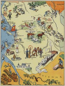 Aunis Et Saintonge-Angoumois-Poitou (barevná litografie) od Joseph Porphyre Pinchon