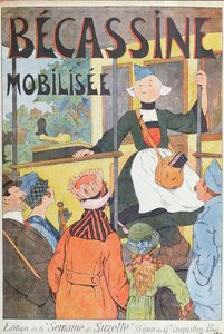 Odjezd Becassine, obálka "Becassine Mobilisee", z "la Semaine de la Suzette", cca 1914 (barevná litografie) od Joseph Porphyre Pinchon