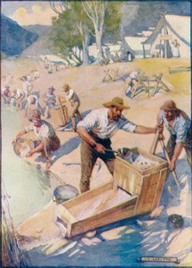Celý den byl slyšet zvuk trsátka a rachot kolébky, c1908, c1920. od Joseph Ratcliffe Skelton