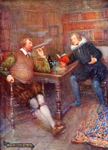 Ben Jonson (vlevo) v rozhovoru s Williamem Drummondem od Joseph Ratcliffe Skelton