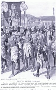 Zajatci před faraónem, kolem roku 1920 (litho) od Joseph Ratcliffe Skelton
