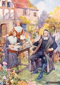 John Milton ve své zahradě od Joseph Ratcliffe Skelton