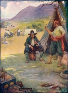 Tam, kde nyní stojí Velké město Kapské Město, postavili své stany a chatrče, c1908, c1920. od Joseph Ratcliffe Skelton