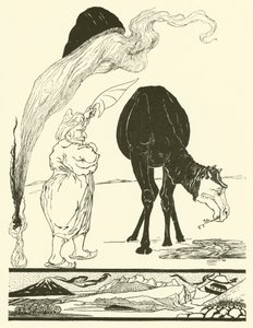 Djinn, který má na starosti všechny pouště (rytina)