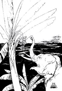 ilustrace slona od Kiplinga (rytina) od Joseph Rudyard Kipling