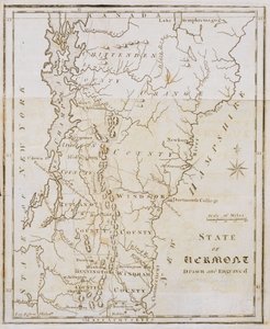 Mapa státu Vermont od Joseph Scott