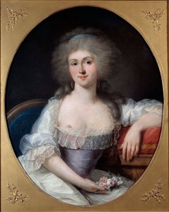 Portrét Marie Therese Louise de Savoie Carignan, princezny de Lamballe (1749-1792) Obraz Josepha Siffreda Duplessise (1725-1802) (Joseph-Siffred, Joseph Siffrede, Joseph-Siffrede, Joseph Siffrein, Joseph-Siffrein) Metz musee 18. století Výtvarné umění