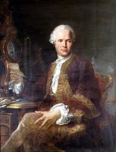 Portrét gentlemana v bordovém kabátě od Joseph Siffred Duplessis