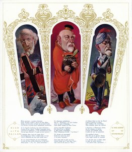 Francouzské politické karikatury (barevné lito)