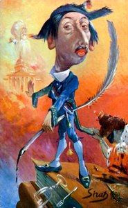 Maurice Barrès - karikatura od Sirata