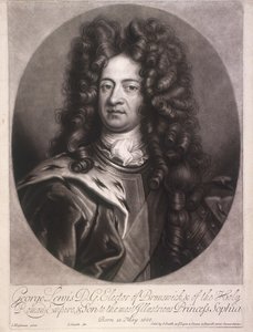 Oválný portrét Jiřího I., krále Velké Británie, c1700
