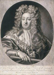 Oválný portrét George, prince dánského, 1704