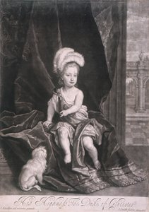 William, vévoda z Gloucesteru, jako dítě, c1720