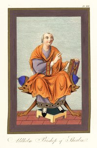 Aldhelm, biskup ze Sherbornu c639-709, 1851 (rytina)