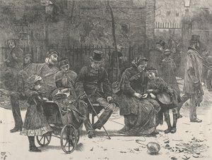Sedadlo v parku St. James, 1870.