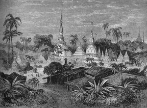 Pagody, poblíž Pegu, c1880