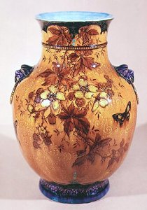 Váza, kolem 1870-80 (kamenina) od Joseph Theodore Deck