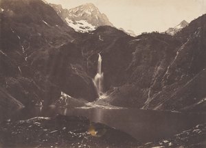 Pohled na jezero Oo nebo Seculejo, Bagnère de Luchon, 1853.