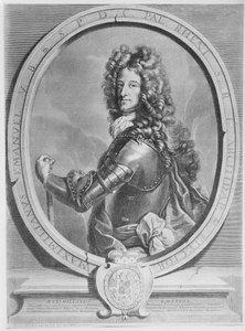 Maxmilián II. Emanuel, bavorský kurfiřt, rytý Cornelis Vermeulen (rytina)