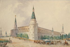 Náměstí vzkříšení a Alexandrova zahrada v Moskvě