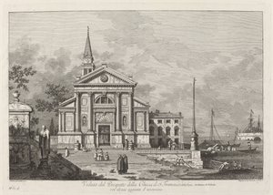 Pohled na prospekt kostela S. Francesco, 1742.
