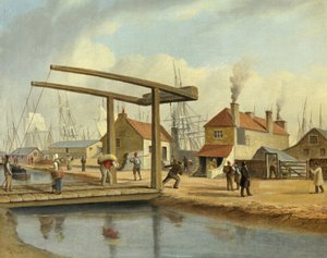 Monmouthshire Canal v Newportu, 1800-1850 od Joseph Walter