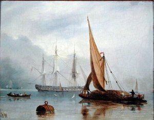 Klidný den (olej na panelu) od Joseph Walters