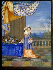 Celovečerní portrét velkého dauphina Ludvíka z Francie, syna Ludvíka XIV. Obraz od Josepha Wernera mladšího (1637-1710)