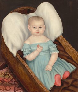 Dítě v proutěném koši, c. 1840.