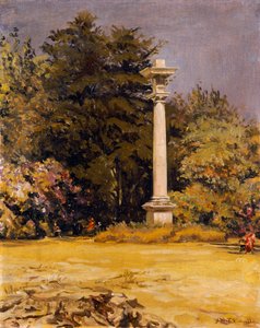 Dórský sloup - monolit, Chiswick House (olej na plátně)
