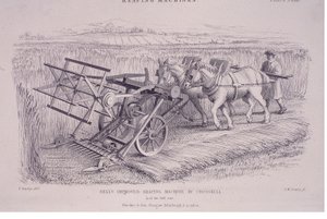 Bells vylepšený sklízecí stroj od Crosskill, c1840s.
