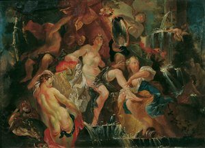 The Bath of Diana (Reverse: Výchova Bacchus Boy)