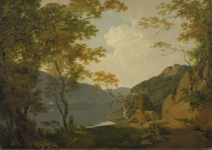 Jezerní scéna od Joseph Wright of Derby