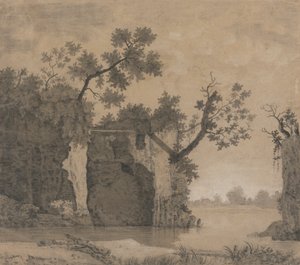 Krajina s ruinami od Joseph Wright of Derby