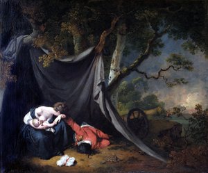 Mrtvý voják, asi 1789 (olej na plátně) od Joseph Wright of Derby