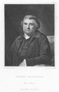 Reverend Thomas Warton , anglický literární historik kritik a básník (rytina) od Joshua (after) Reynolds