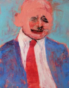 Abstrakt: Muž s červenou kravatou od Joshua Hoskins
