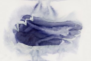 Jemná indigo abstrakce od Joshua Hoskins